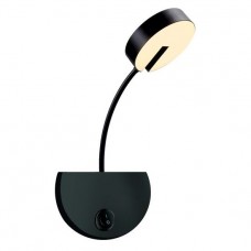 Απλίκα Τοίχου LED 8.5W 230V 590lm Θερμό Φως Μαύρο Ματ 955SENSO1W